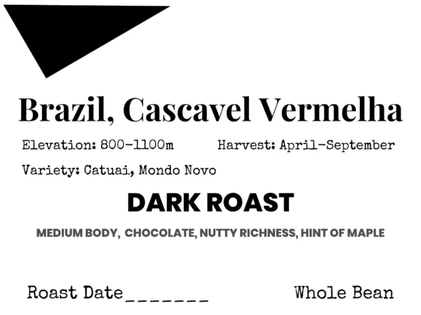 coffee type label