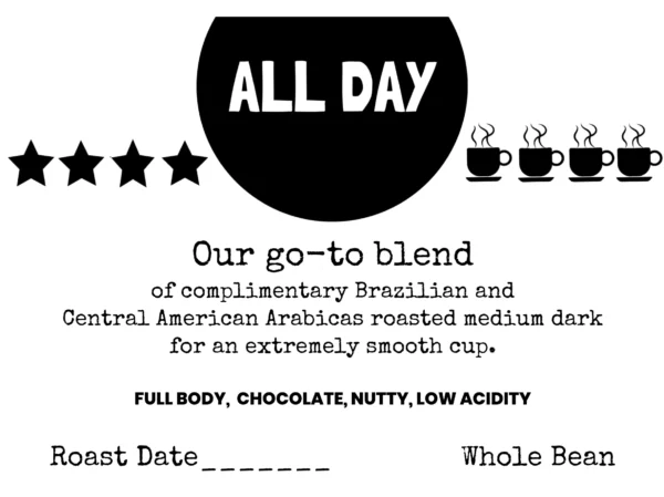 coffee blend label