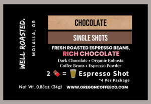 chocolate espresso bar label