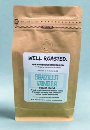 Brazilla Vanilla flavored coffee beans 12 oz bag